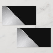 Argent chic sur les cartes de visite (Devant / Derrière)