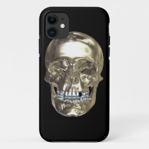 Argent Chrome Skull iPhone 5G Coque