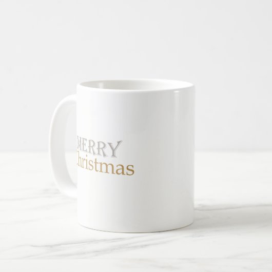 Argent classique Joyeux café de Noël Mug (Devant gauche)