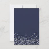 Argent confetti marine bleu typographie rsvp (Dos)