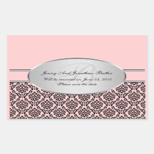 Argent Damask Économisez Les Stickers Date