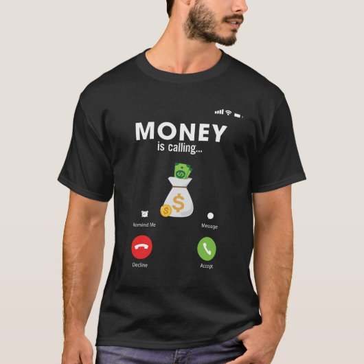 Argent D'Appel Entrant, Écran D'Appel, T-Shirt Cha (Devant)