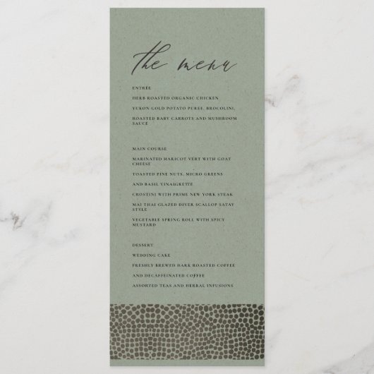 ARGENT DE CUIVRE GLAMOREUX POINTS MOSAÏQUE MENU (Devant)