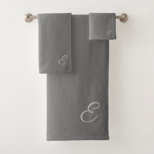 Argent de gradient avec le monogramme fait sur