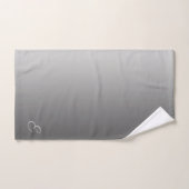 Argent de gradient avec le monogramme fait sur (Serviette à main)