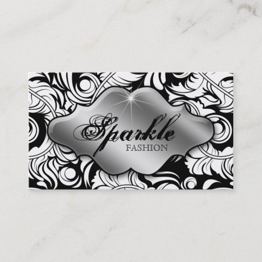 Argent de remous de feuille de cartes de visite de (Devant)