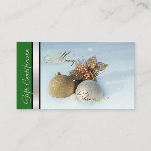 Argent de vert de certificat de chèque-cadeau de (Devant)