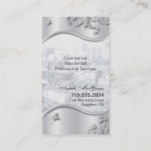 Argent élégant élégant de carte de visite (Dos)