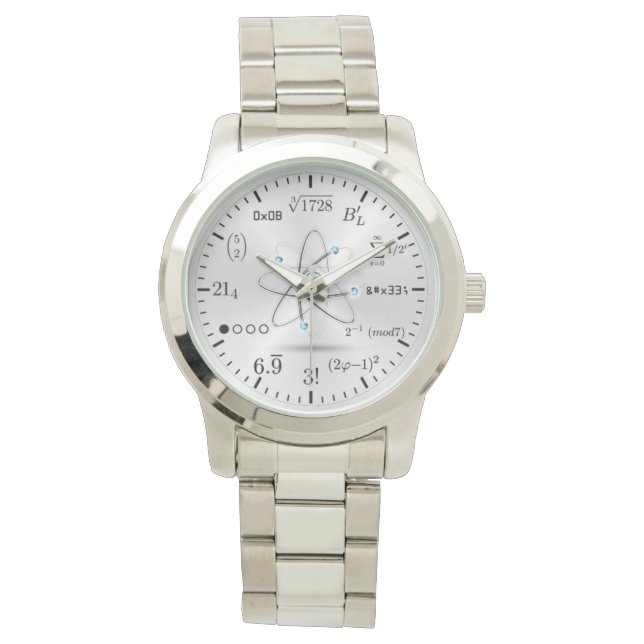 argent équations bracelet montre (devant)