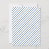 Argent et bleu | Modern Boy Party Merci Note (Dos)