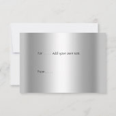 Argent et coeur carte de remerciements (Dos)