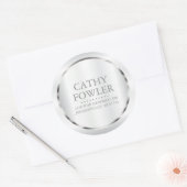 Argent et Étiquettes blancs (Enveloppe)