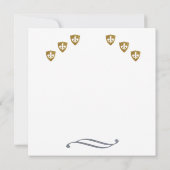 Argent et faire-part de mariage de Gold Fleur de (Dos)