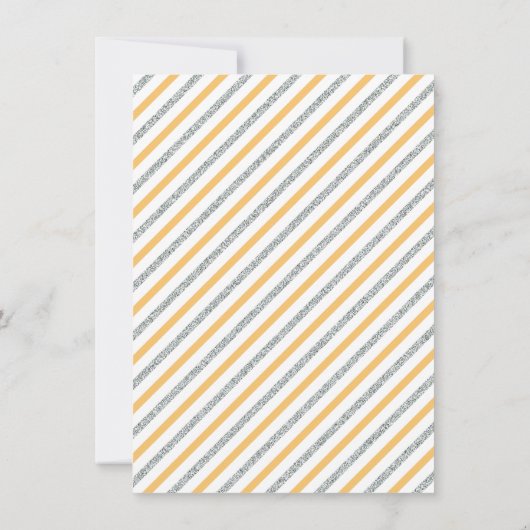 Argent et jaune | Fille Fête moderne Merci note (Dos)