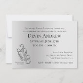 Argent et noir 2018 Photo Graduation Invitation (Dos)