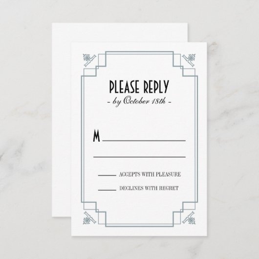 Argent et réponse noire vintage (Devant / Derrière)