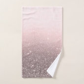 Argent et rose blush pailleté scintillant glamour  (Serviette à main)