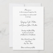 Argent et Turquoise, Invitation de flocon de neige (Dos)