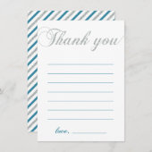 Argent et Turquoise | Parti Garçon moderne Merci n (Devant / Derrière)