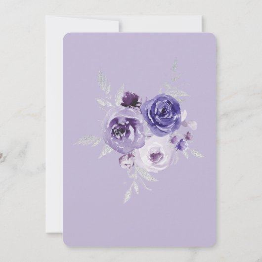 Argent et violet Enregistrer la carte Date (Dos)