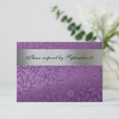 Argent et violet rsvp avec enveloppe (Debout devant)