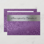 Argent et violet rsvp avec enveloppe (Devant / Derrière)