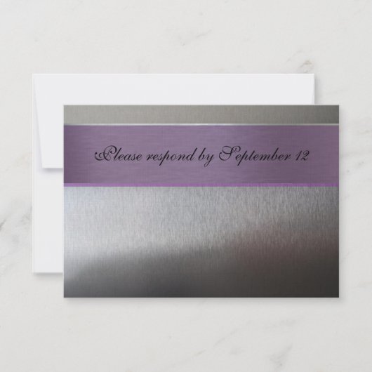 Argent et violet rsvp avec enveloppe (Devant)