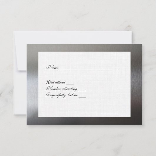 Argent et violet rsvp avec enveloppe (Dos)