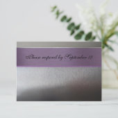 Argent et violet rsvp avec enveloppe (Debout devant)
