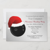 argent Fête d'entreprise Invitation de Bowling (Devant)