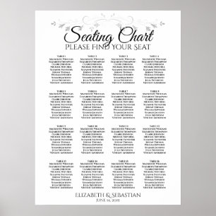 Argent Filigree 16 Tableau Mariage