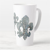 Argent Fleur de lis Scatter Mug (Angle droit)