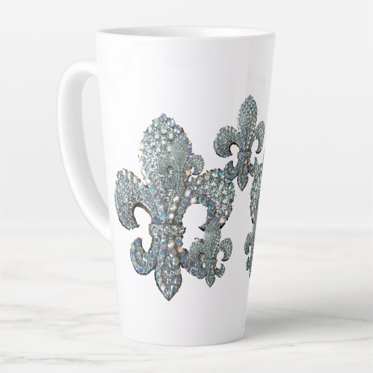 Argent Fleur de lis Scatter Mug (Angle gauche)