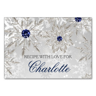 argent flocons de neige hiver nuptiale carte de re
