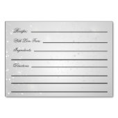 argent flocons de neige hiver nuptiale carte de re (Dos)