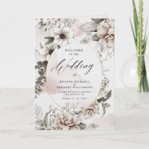 argent floral élégant programme de mariage