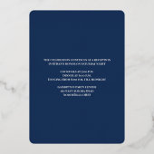 Argent Foil Barre tripée Mitzvah Invitation avec S (Verso)