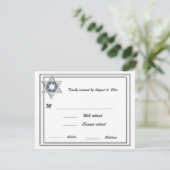 Argent Frame Star Bar Mitzvah RSVP (Debout devant)