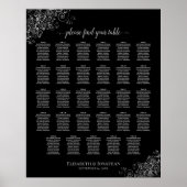 Argent Frills Black 29 Table Mariage Tableau de si (Devant)