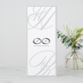 Argent Infinity Hand Clasp Mariage Invitation 2 (Debout devant)