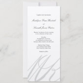 Argent Infinity Hand Clasp Mariage Invitation 2 (Dos)