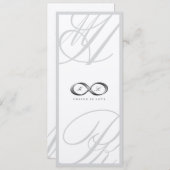 Argent Infinity Hand Clasp Mariage Invitation 2 (Devant / Derrière)
