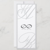 Argent Infinity Hand Clasp Mariage Invitation 2 (Devant)