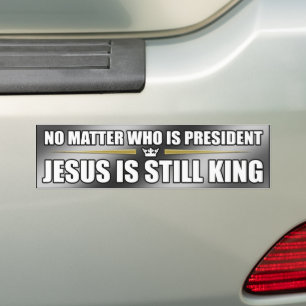 (Argent) Jésus Est Encore Un Sticker De Bumper Roi