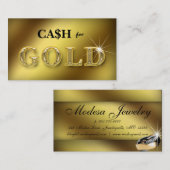 Argent liquide de cartes de visite de bijoux pour (Devant / Derrière)