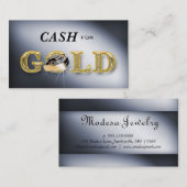 Argent liquide de cartes de visite de bijoux pour (Devant / Derrière)