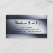 Argent liquide de cartes de visite de bijoux pour (Dos)