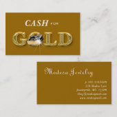 Argent liquide de cartes de visite de bijoux pour (Devant / Derrière)