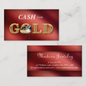 Argent liquide de cartes de visite de bijoux pour (Devant / Derrière)