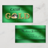 Argent liquide de cartes de visite de bijoux pour (Devant / Derrière)